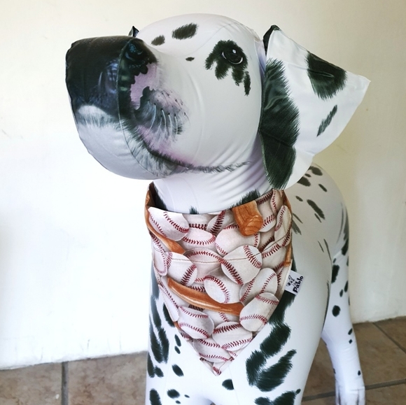 3 for $15* Baseball Over The Collar Dog Bandana - Picture 3 of 9